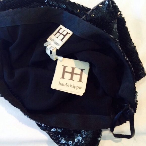 HAUTE HIPPIE*Black Sequined Skirt Sm. $295 - Picture 2 of 6